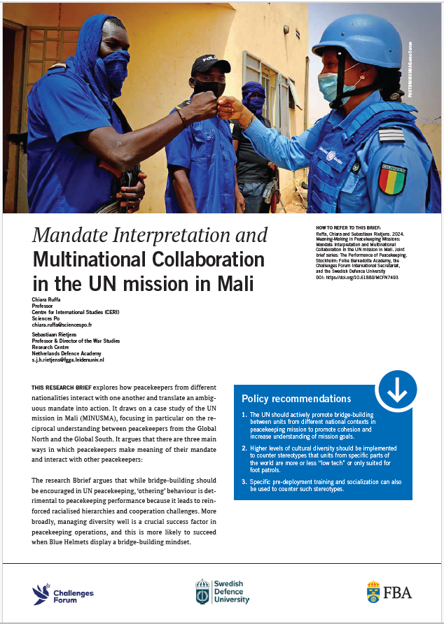 RESEARCH BRIEF: Mandate Interpretation and Multilateral Collaboration ...
